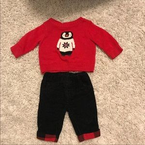 Carters Baby Boy Holiday Penguin Outfit